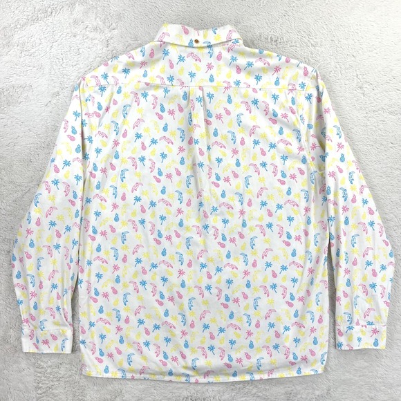 Chubbies Weekend Tunic Shirt Men's 2XL Tropical Pineapple Long Sleeve Resort - Picture 5 of 11